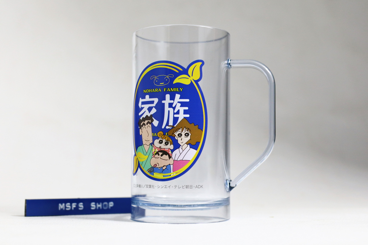 [มือสอง] แก้วพลาสติก Nohara Family แก้วชินจังจอมแก่น