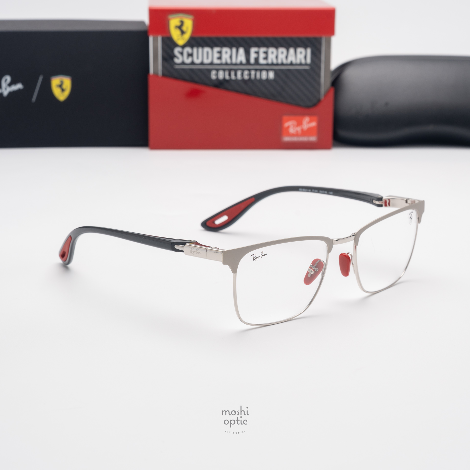 Ray-Ban Ferrari Collection RX6621M F131 Matte Silver on Silver