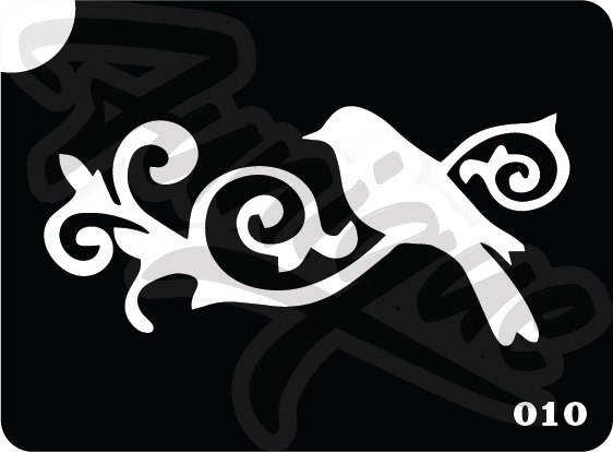 SET3 Stencil บล็อกสติกเกอร์ รอยสักกากเพชร เพ้นท์กากเพชร กลิตเตอร์ Funique สติ๊กเกอร์ แบบลาย DIY งานประดิษฐ์