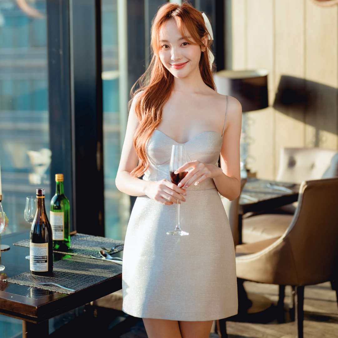 Lism D-081 Glam A-Line Shimmer Dress ชุดเดรสน่ารักๆ