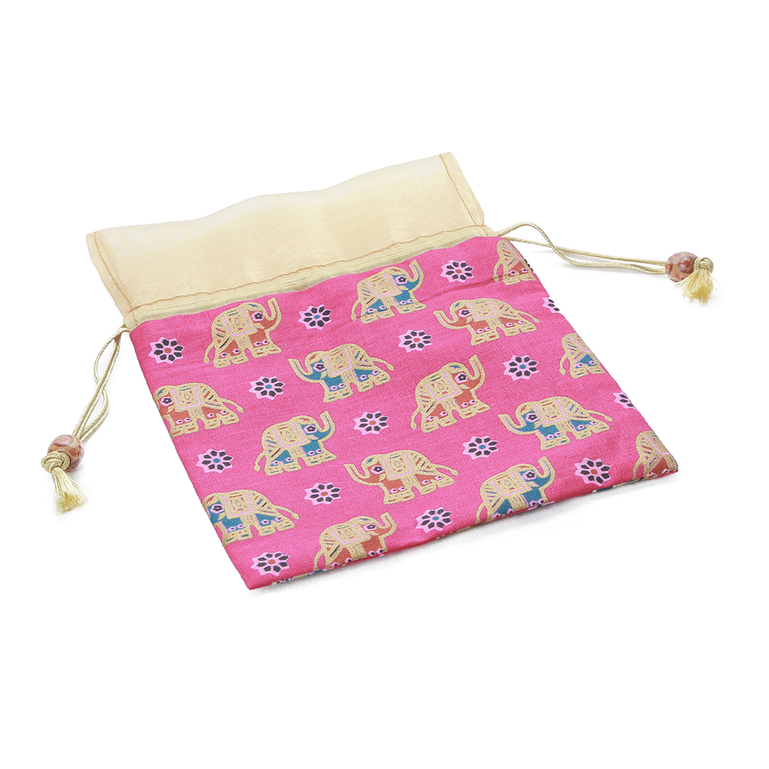 ถุงของขวัญ ถุงผ้าลายไทย ไซส์ S/L ตัดเย็บปราณีต งานส่งนอก