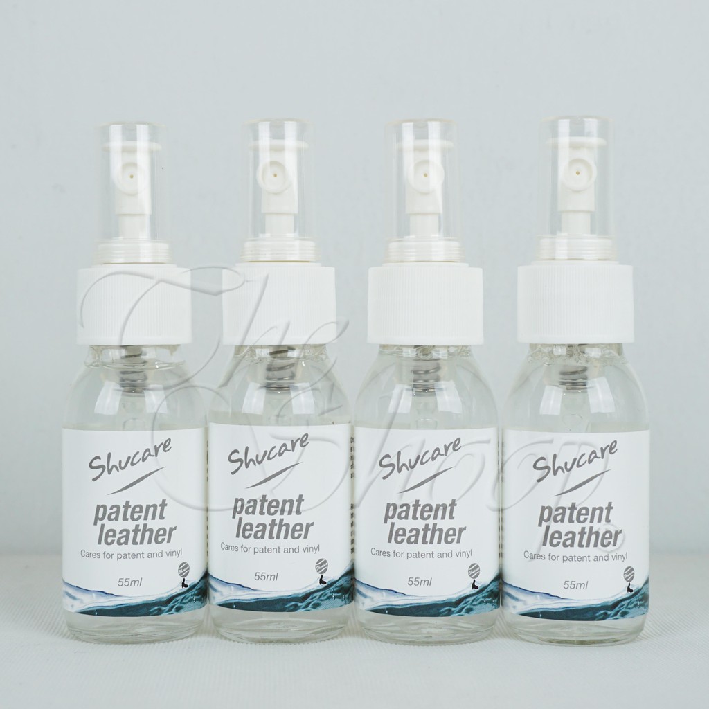 Shucare Patent Leather 55 ml. สเปรย์ทำความสะอาดและเคลือบเงาหนังแก้ว หนังมัน PU PVC ช่วยในการบำรุง พร้อมให้ความเงางามสดใสขึ้น