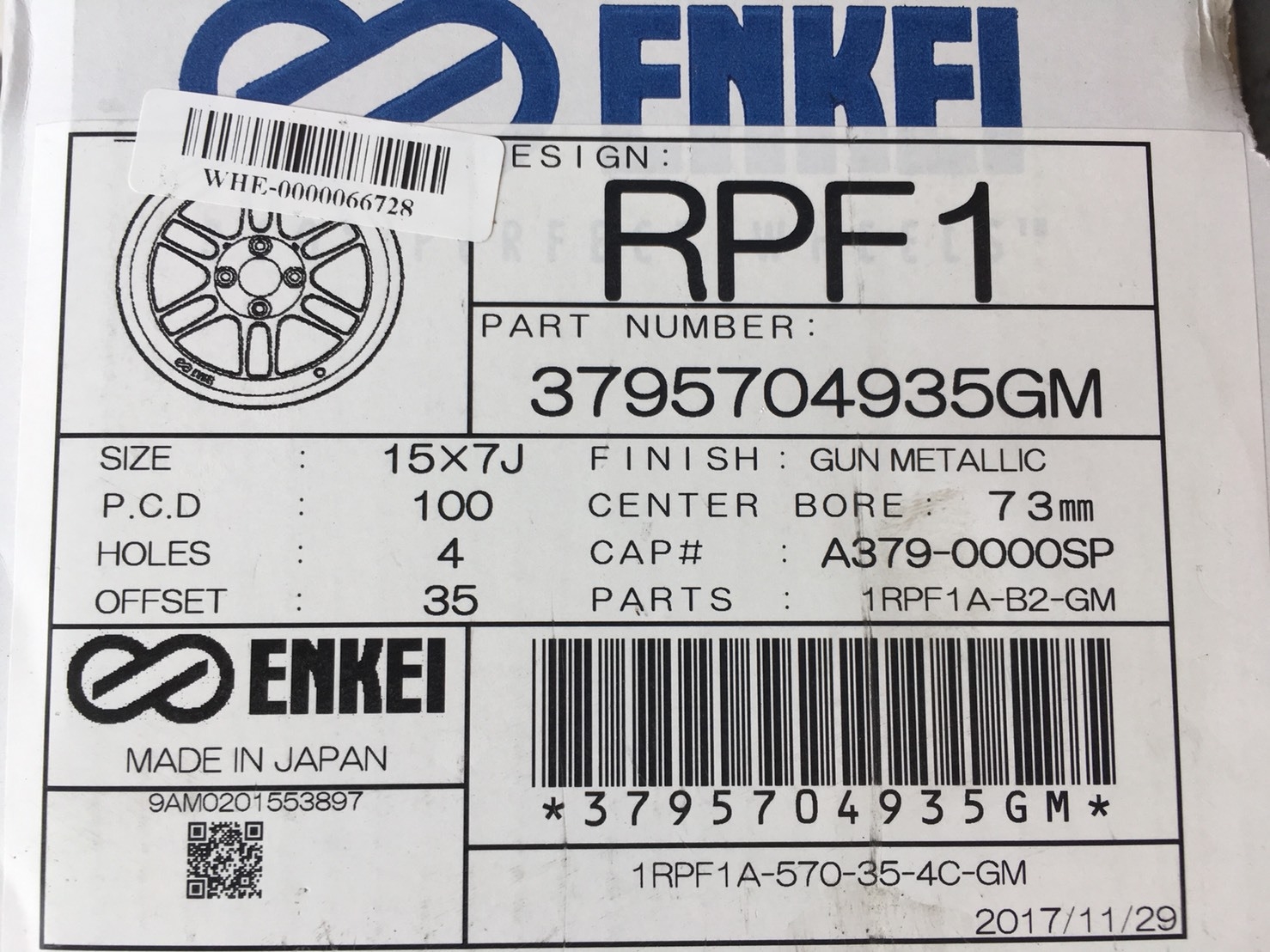 ล้อแท้ ล้อใหม่ ENKEI RPF1 ขอบ15 ราคาถูก