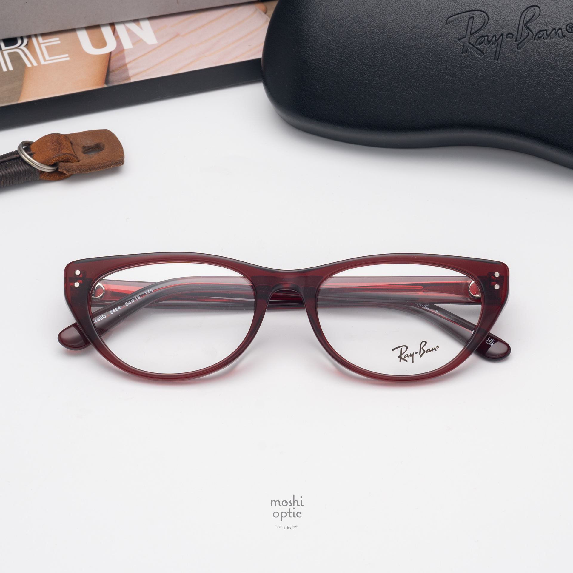 Ray-Ban RX5449D 8464 Transparent Bordeaux