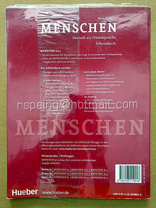 Menschen Deutsch als Fremdsprache Arbeitsbuch A1.1 (พร้อม CD)