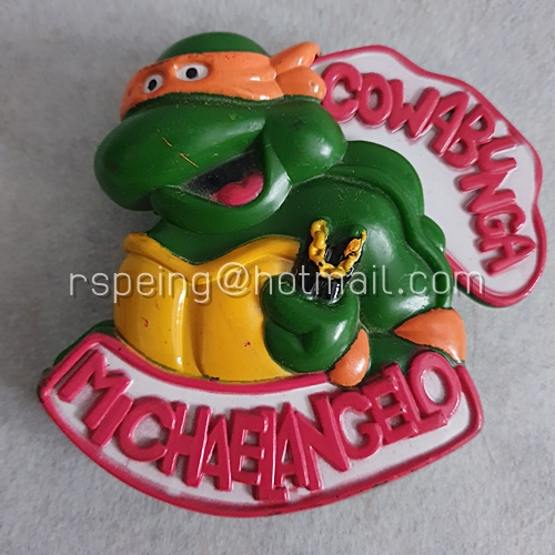 ของแถม Burger King ปี 1989 Teenage Mutant Ninja Turtles (นินจาเต่า) Rad Badges ครบชุด 6 ตัว