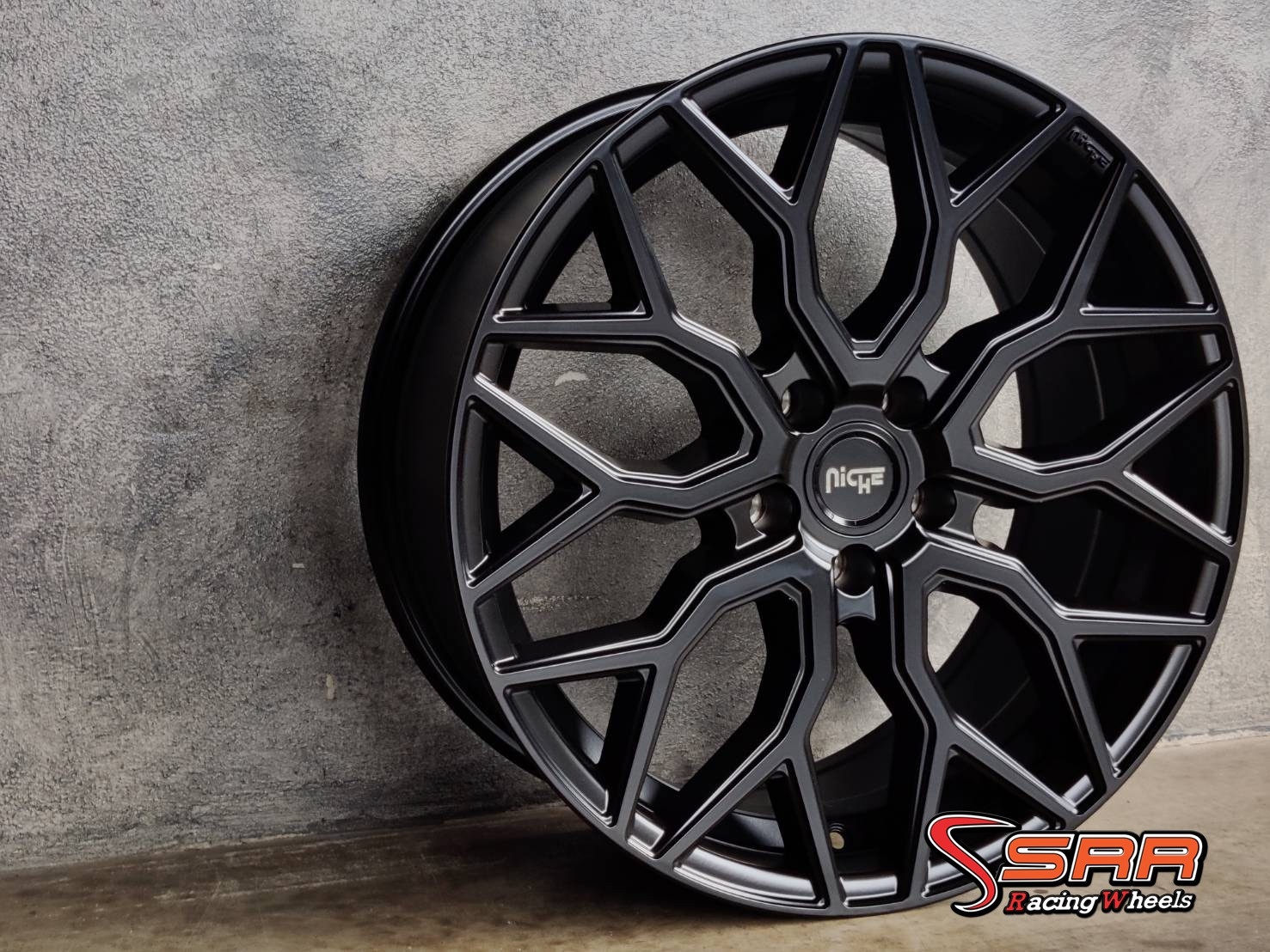 NICHE-MAZZANTI 19X8.5/9.5 5X114.3 35 MATTE BLACK (สีดำด้าน)