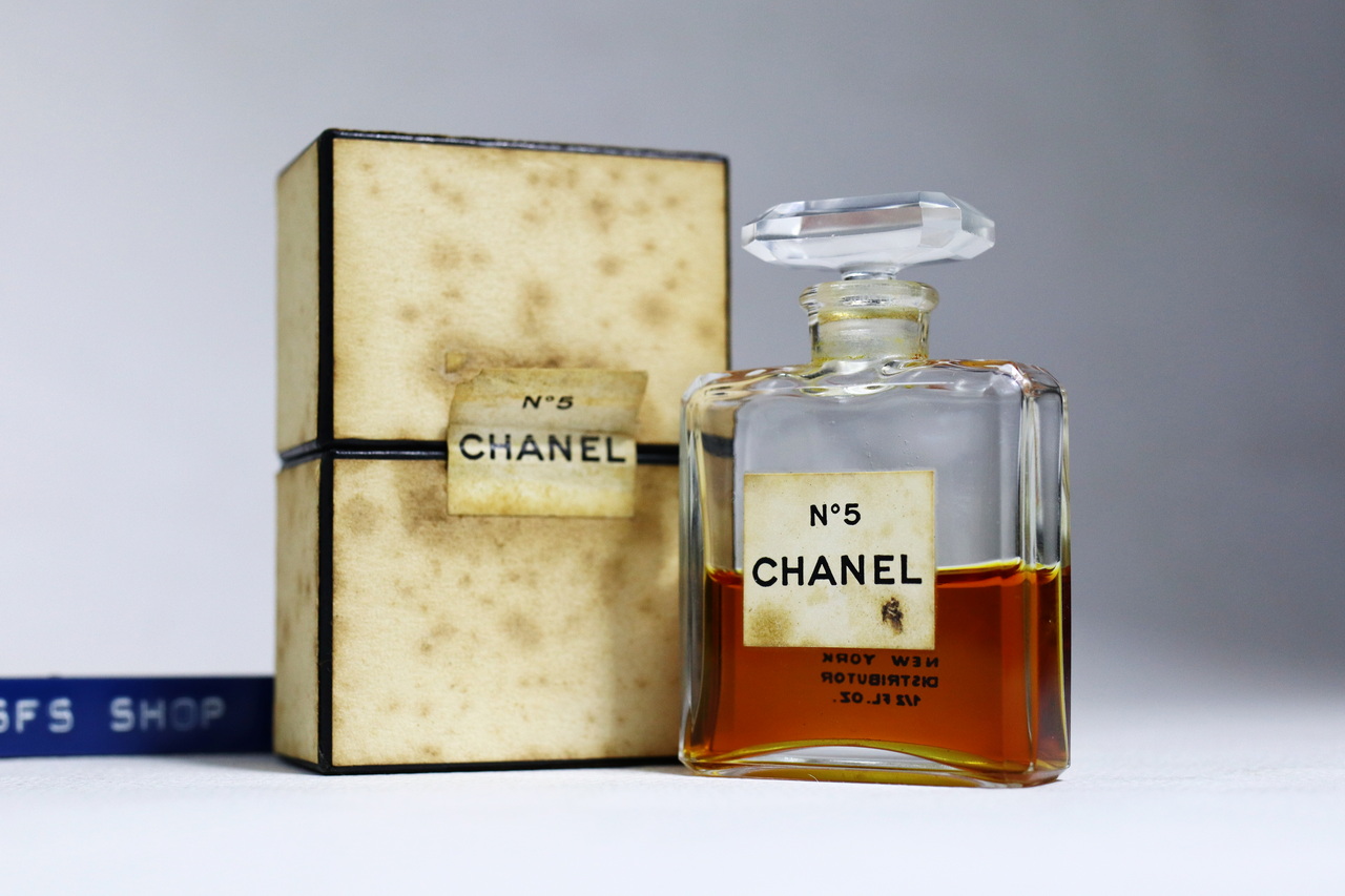[Vintage] 🌟 CHANEL N°5 Parfum 15ml รุ่นฝาแก้วบาง - น้ำหอม Vintage