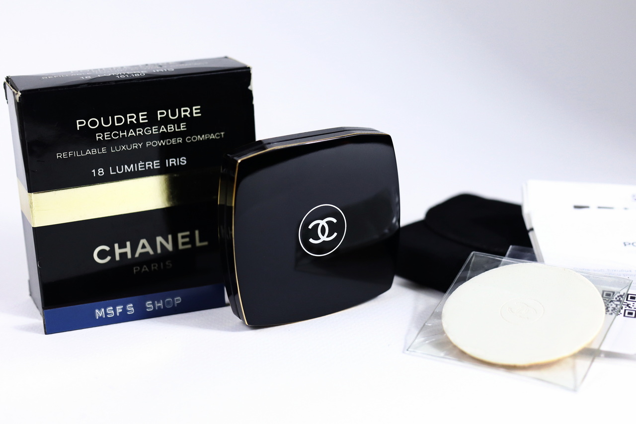 [Vintage] [Rare] CHANEL Poudre Pure Refillable Luxury Powder Compact no.18 Lumiere Iris 12g