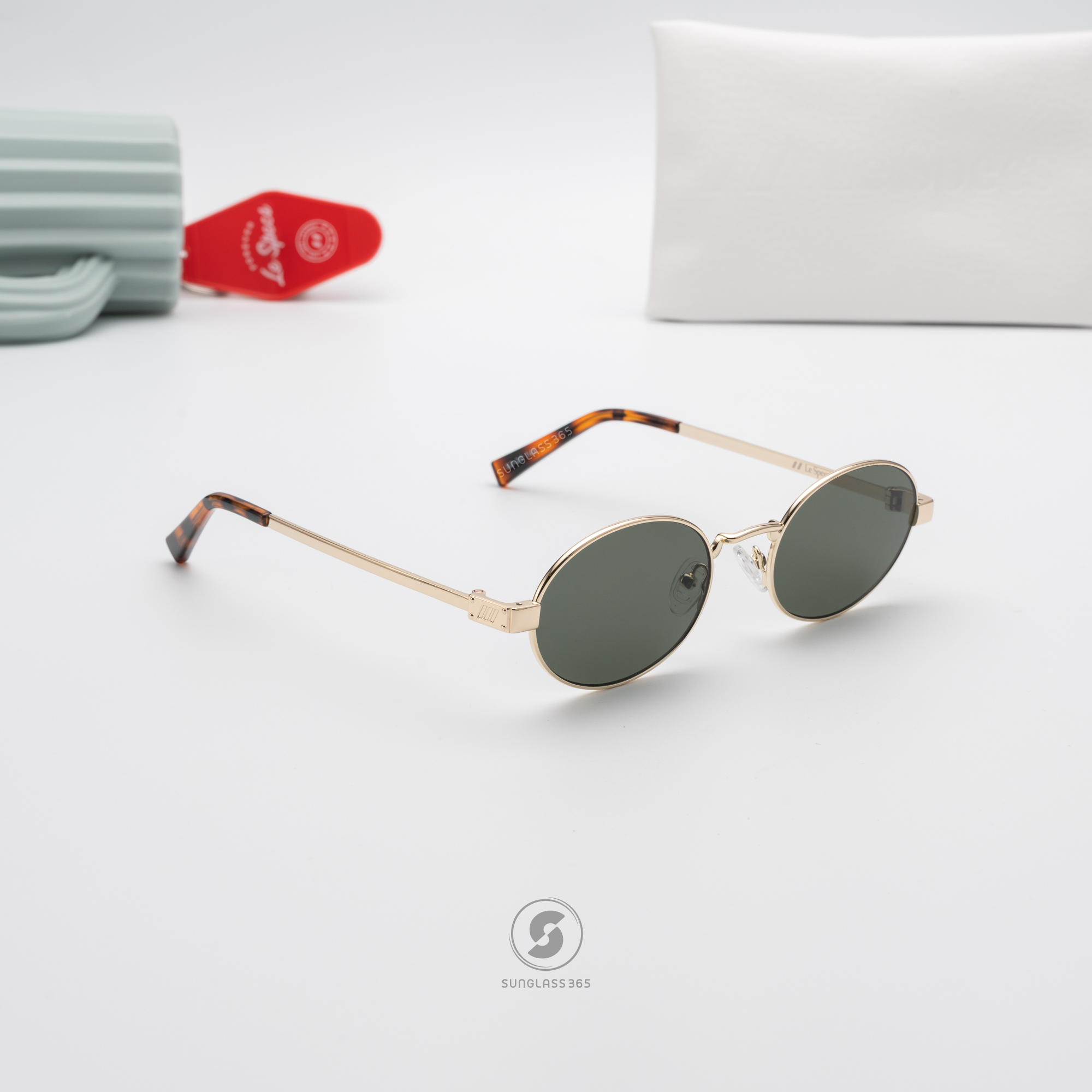 แว่นกันแดด Le Specs LSP2452415 POSEIDON DEUX Gold - Khaki Mono