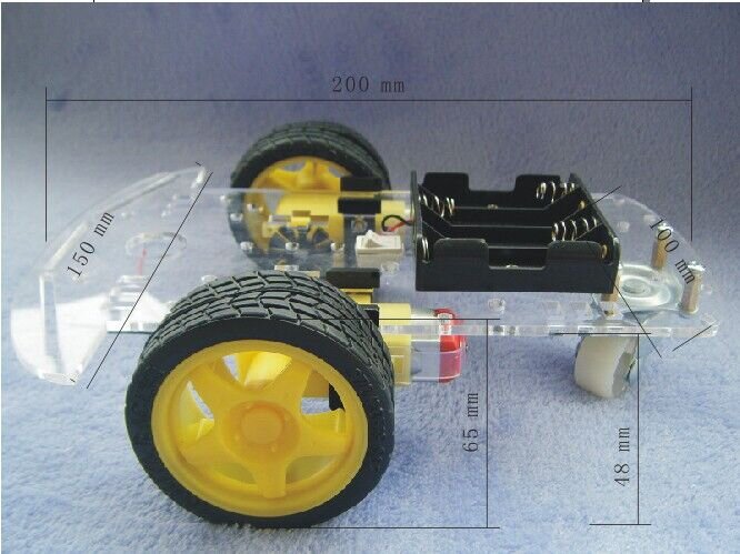 Smart car 2WD chassis car tracing robot car chassis with a code disk / speed / send the battery box