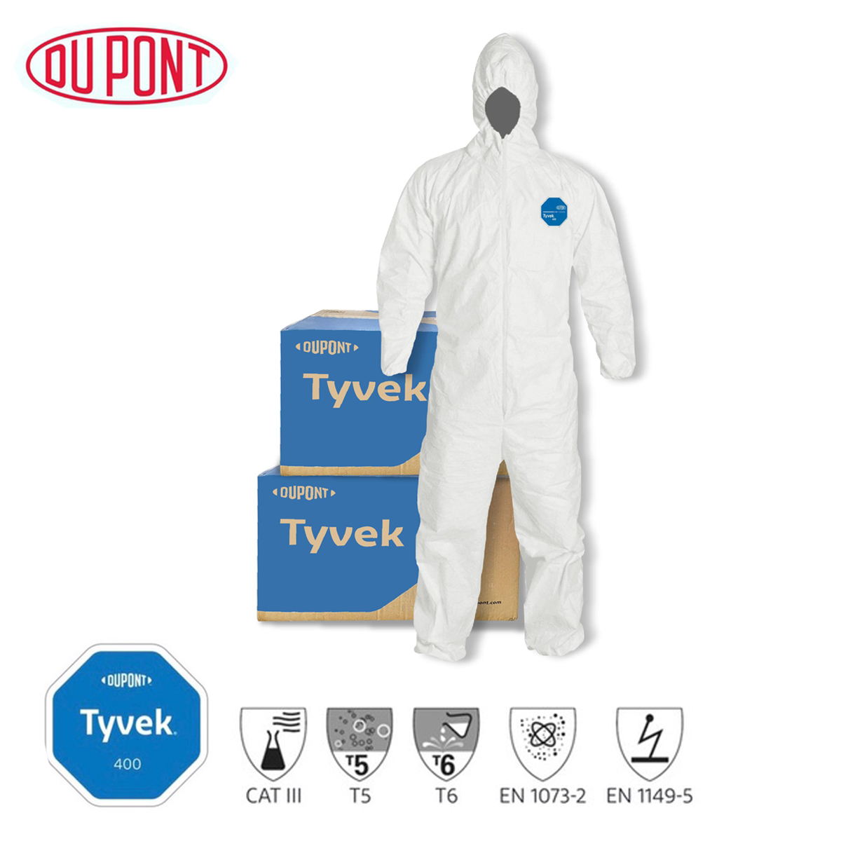 ชุดกันสาร ชุดPPE Dupont รุ่น Tyvek 400