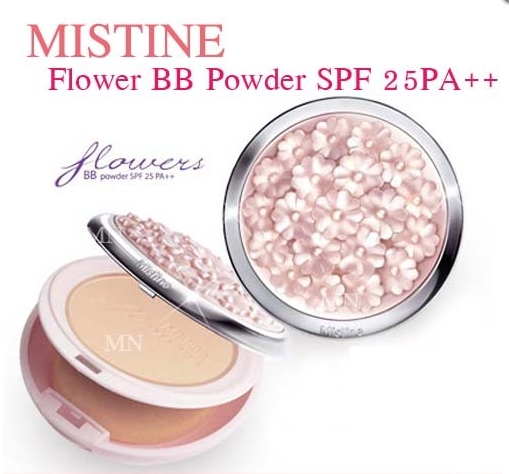 Mistine Flowers BB Powder SPF 25 PA++ / แป้งพัฟ มิสทีน ฟลาวเวอร์ บีบี พาวเดอร์ เอสพีเอฟ 25 พีเอ++