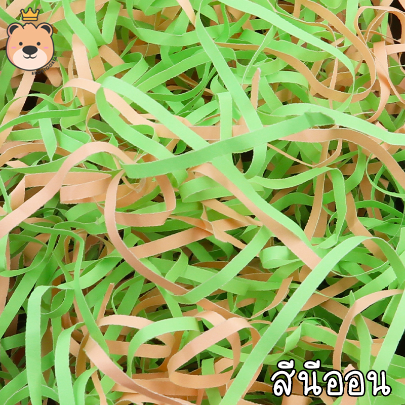 กระดาษฝอยหลากสีแบบผสม [ขนาด100กรัม] กระดาษฝอยสีสันน่ารักสดใส กระดาษตกแต่งของขวัญ