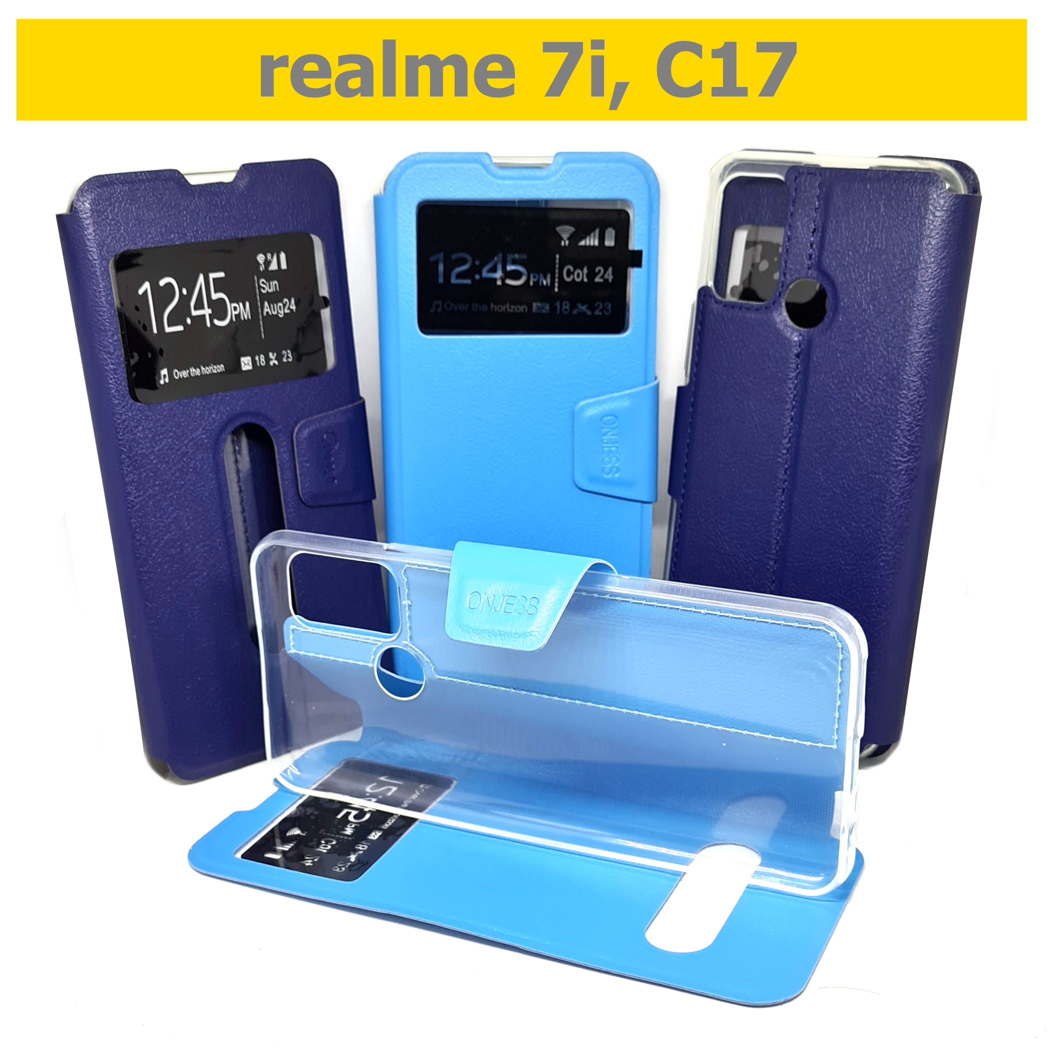 เคส realme 7i, C17 - เคสฝาพับ โชว์เบอร์ ตั้งได้