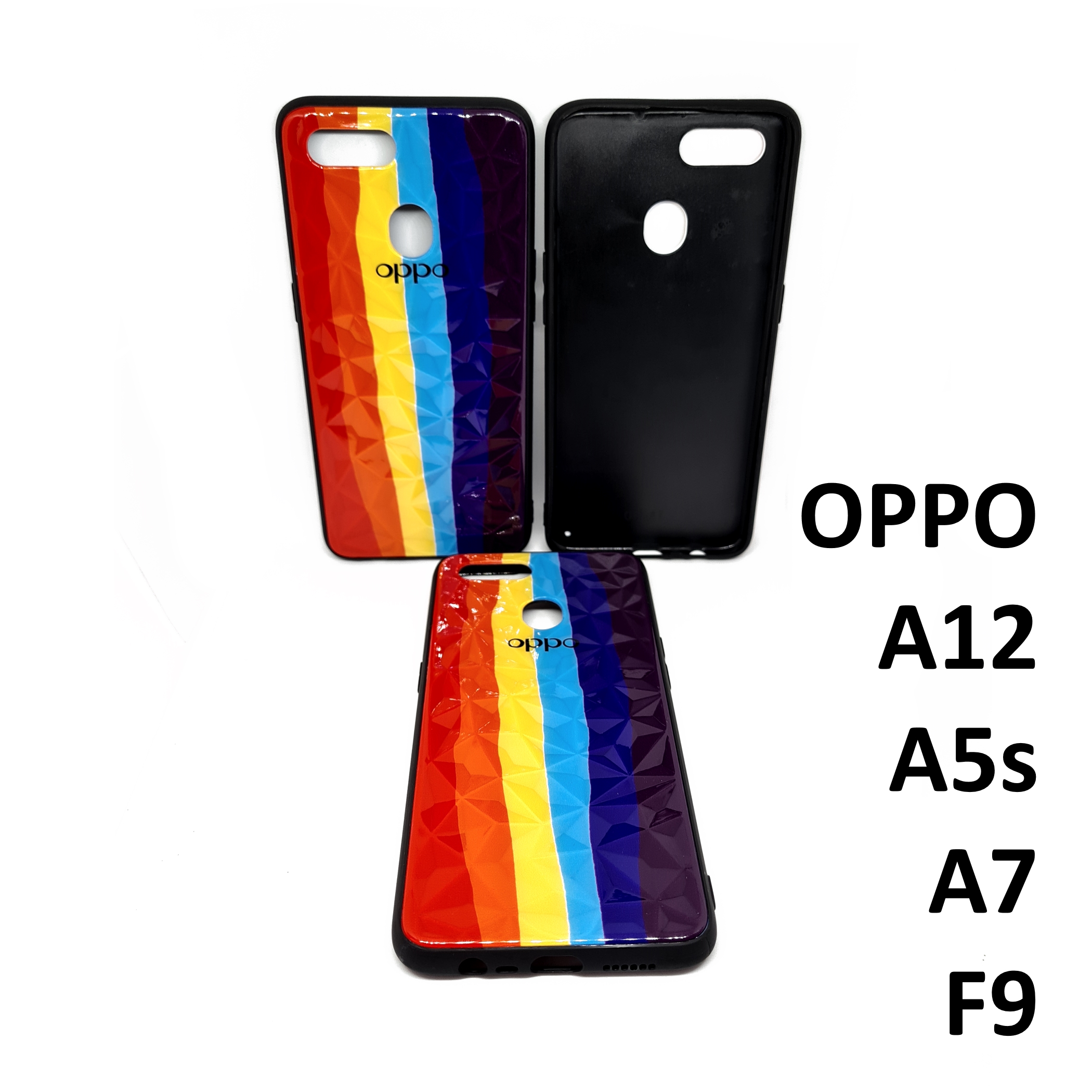 เคสสีรุ้ง 3 มิติ - OPPO A12, A7, A5s, F9