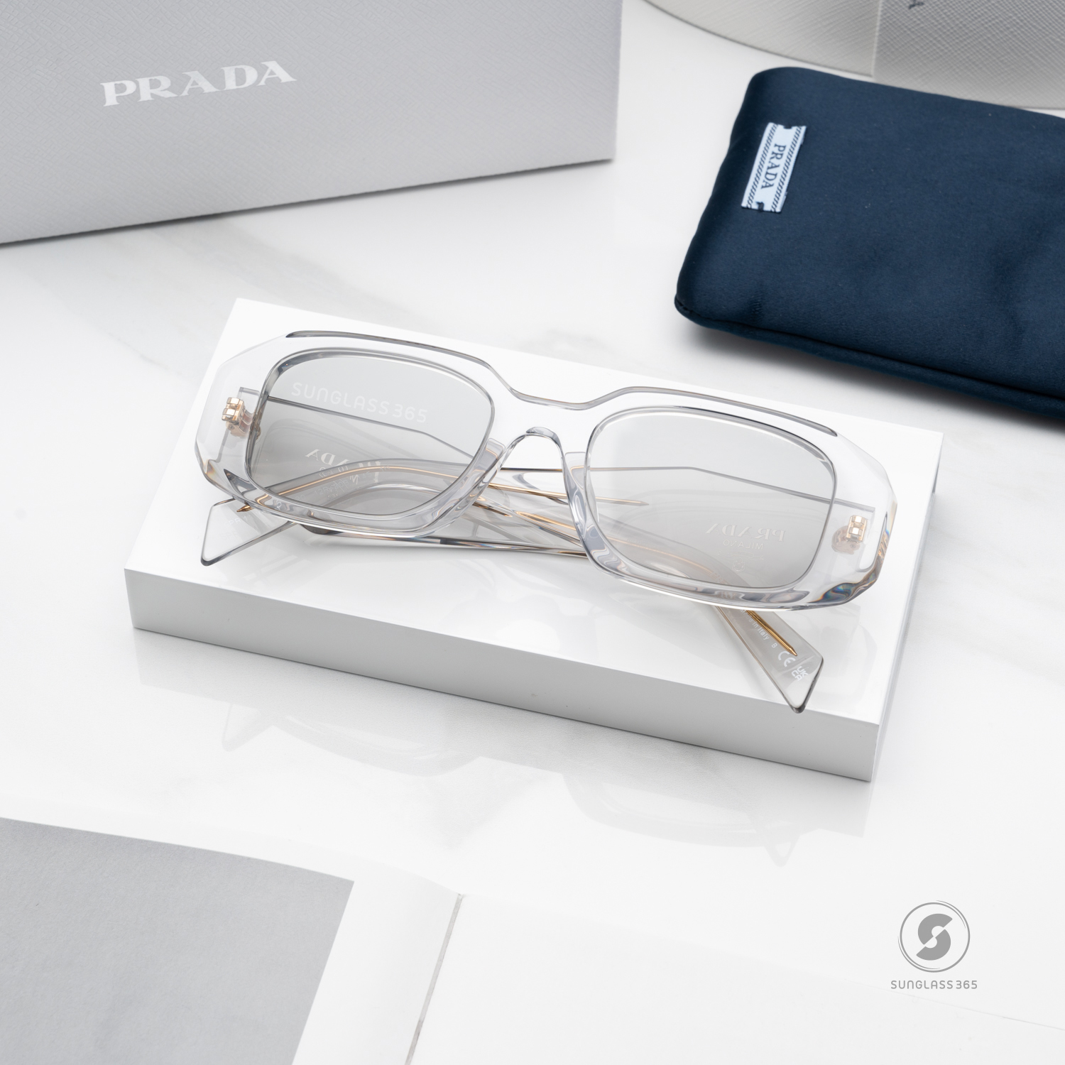 PRADA Symbole PR17WSF 12R30B Transparent Grey