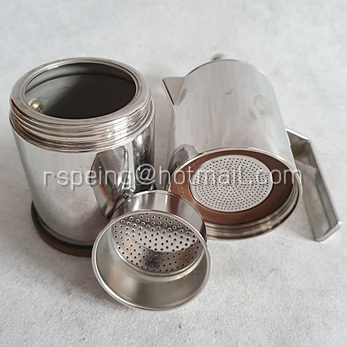 หม้อต้มกาแฟแรงดันวินเทจ ยุค 80 Alessi ก้นทองแดง 80's La Conica Alessi Espresso Coffee Maker