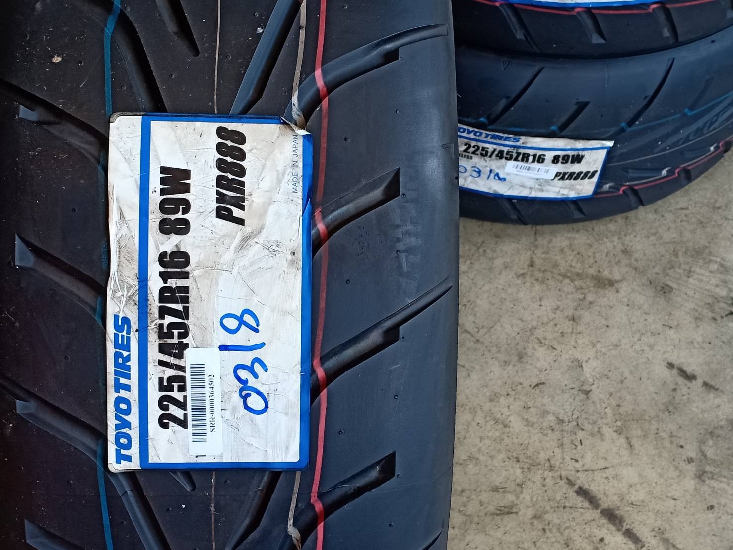 ยางใหม่ TOYO R888 225/45-16 เส้น 4500 ปกติ 7800