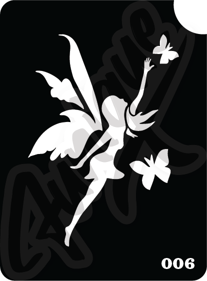 SET 8 Stencil บล็อกสติกเกอร์ รอยสักกากเพชร เพ้นท์กากเพชร กลิตเตอร์ Funique สติ๊กเกอร์ แบบลาย DIY งานประดิษฐ์