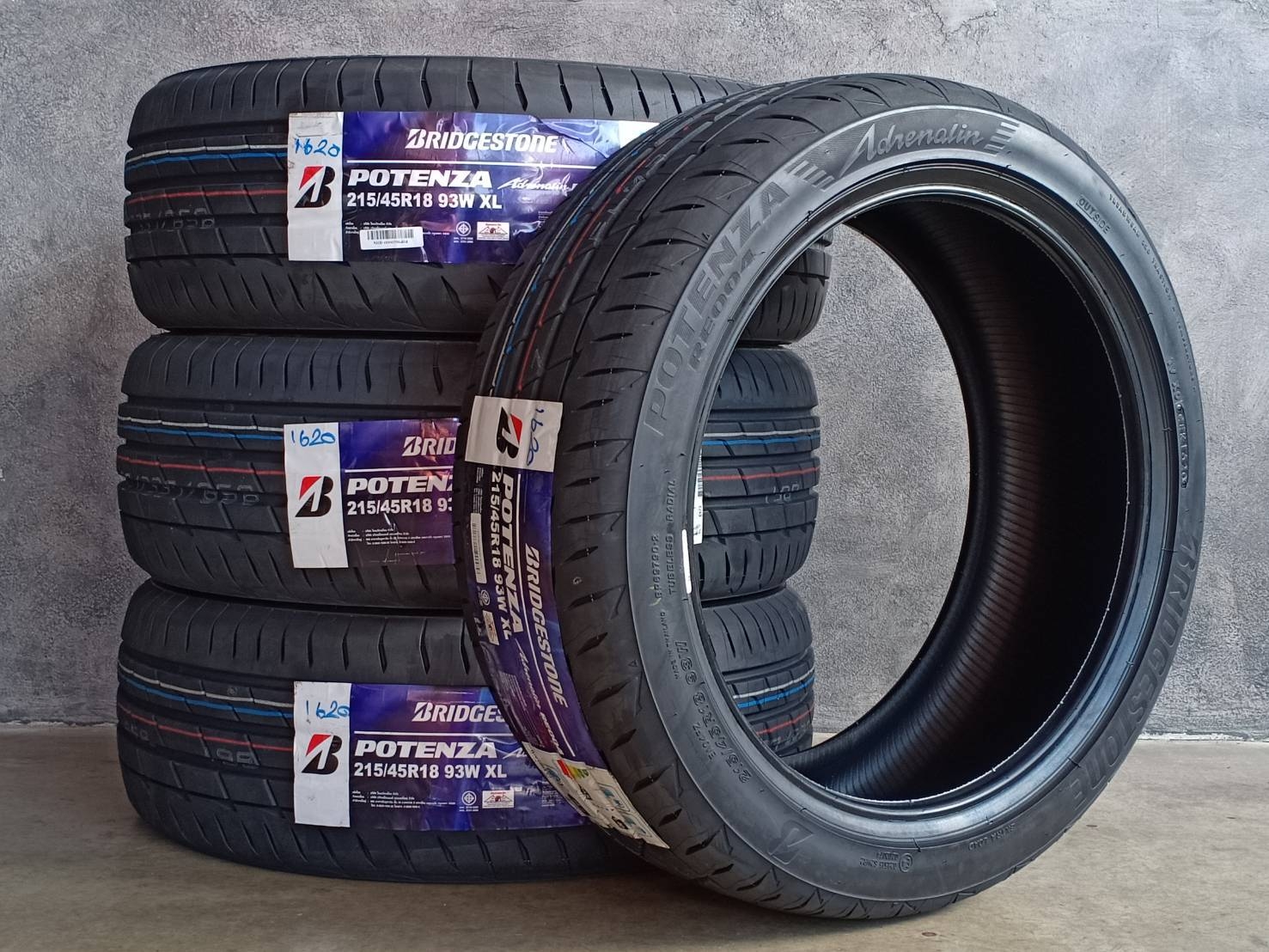 BRIDGESTONE 215/45R18 POTENZA RE004 93W XL MADE IN THAILAND