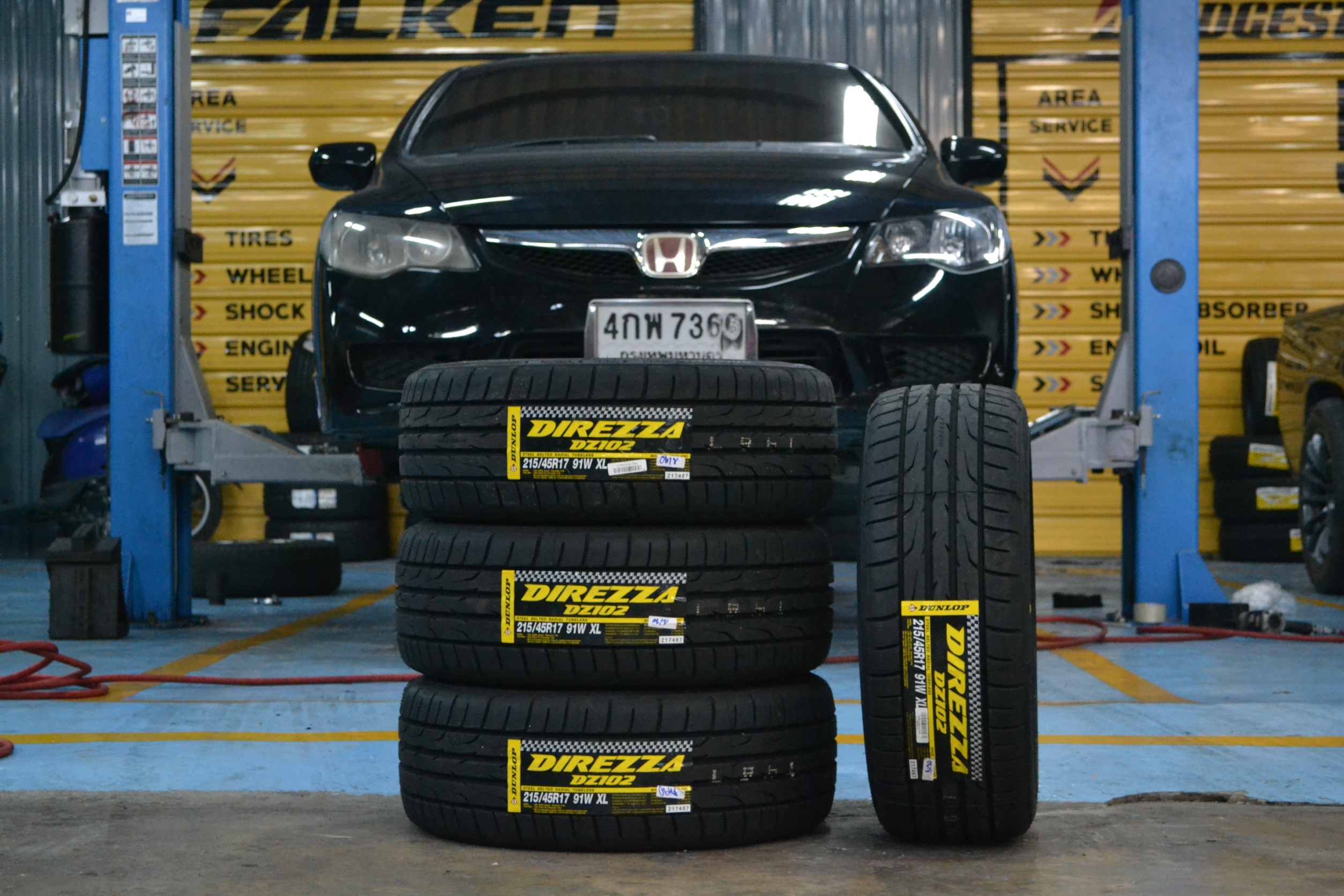 DUNLOP DZ102 215-45-17 ซื้อ2แถม2 ใส่ CIVIC