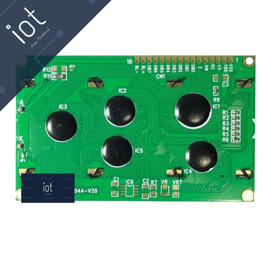 20x4 LCD with backlight (Blue Screen)