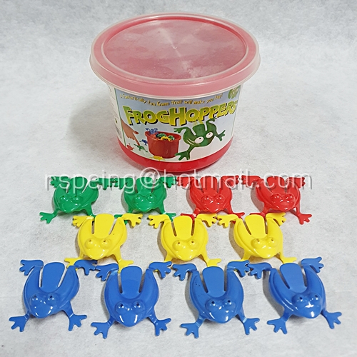 ของเล่นกบกระโดดไกล กบกระโดดลงถัง
