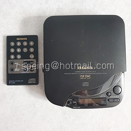 เครื่องเล่น ซีดี ไอว่า แบบพกพา Aiwa Compact Disc Player XP-6 พร้อมรีโมท
