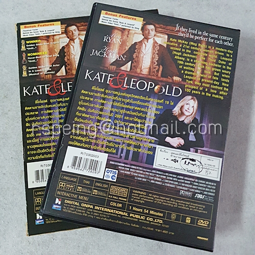 DVD ภาพยนตร์ฝรั่ง Kate & Leopold : เคตและลีโอโพลด์ ข้ามเวลามาพบรัก