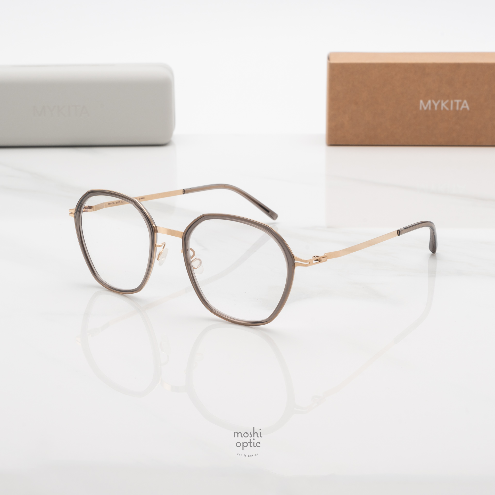 แว่นสายตา MYKITA SUVI A83 ChampagneGold Clear Ash