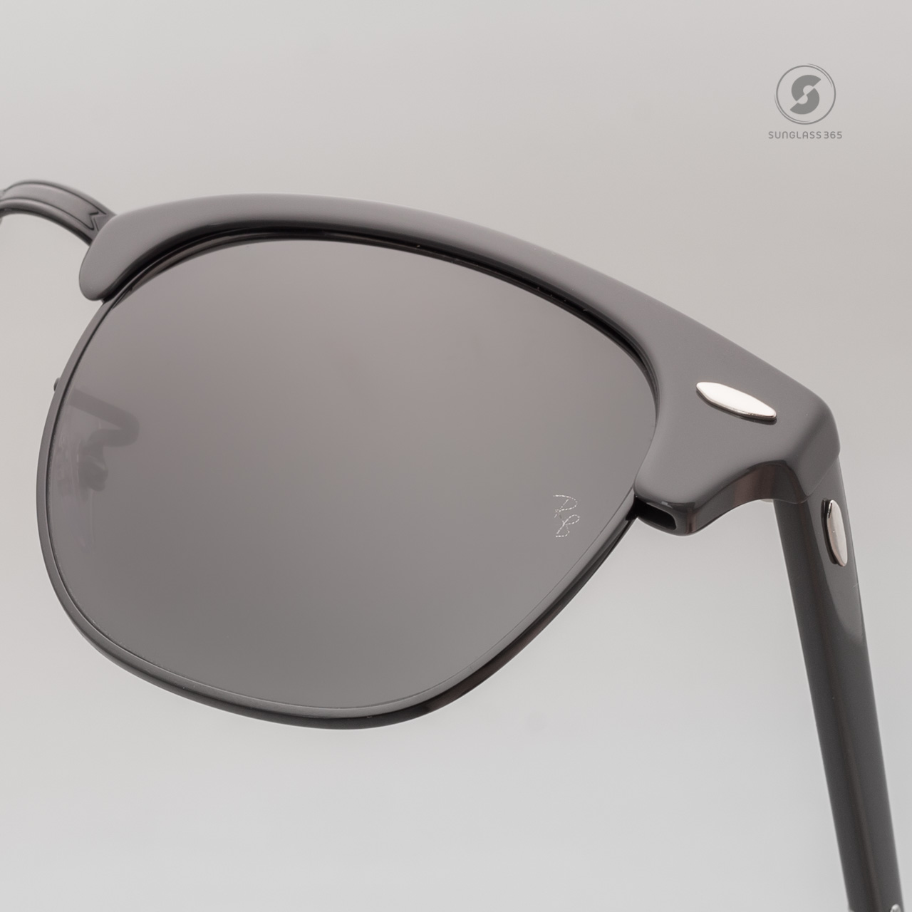 RayBan RB2176 1367B1 Clubmaster Folding Grey on Black