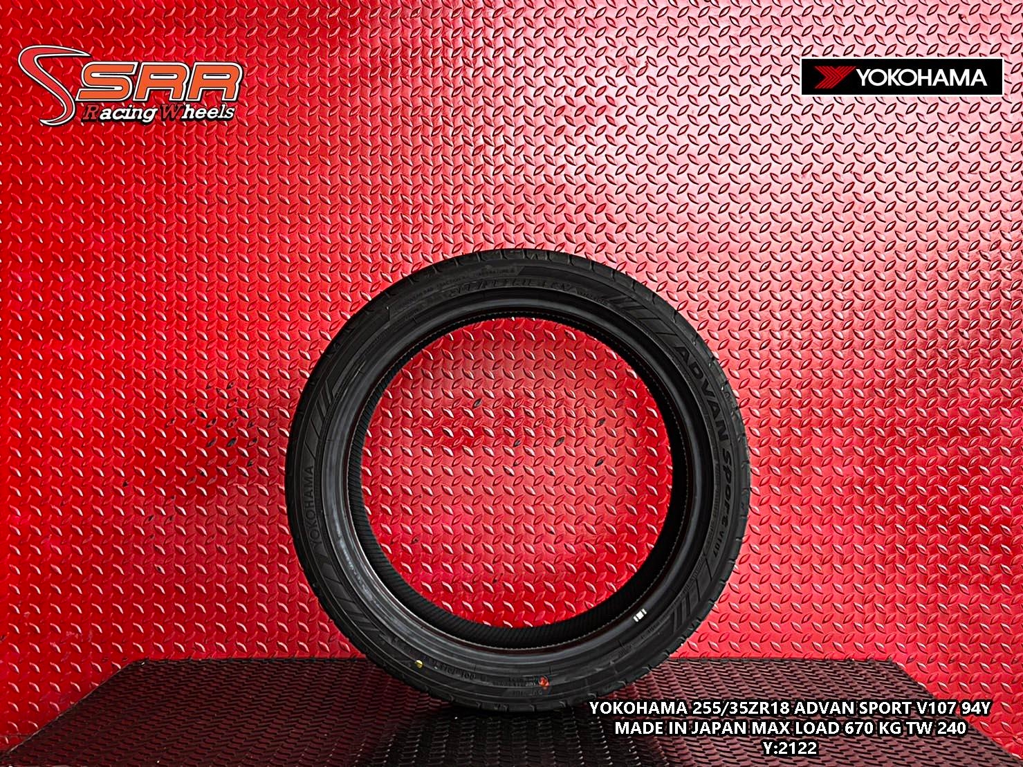 YOKOHAMA V107 255/35ZR18 ปี2022