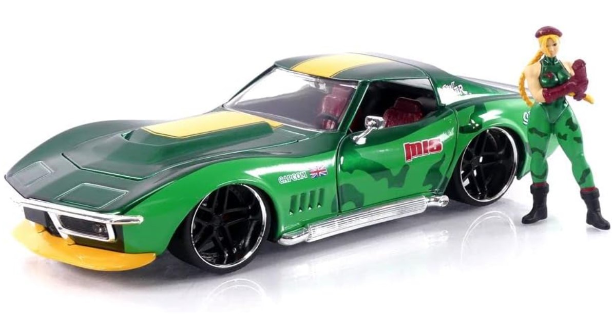พรีออเดอร์ Jada โมเดลรถ โมเดลรถยนต์ Street Fighter Cammy 1969 Chevrolet Corvette Stingray ZL1 1:24