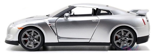 พรีออเดอร์ Jada โมเดลรถ โมเดลรถยนต์ ฟาส "Fast" 2009 Brians Nissan Gt-R (R35) เงิน สเกล 1:24