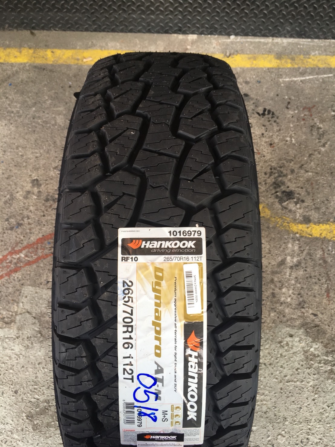 HANKOOK DYNAPRO AT-M 265-70-16 เส้น 3900 ปกติ 4900 ปี18