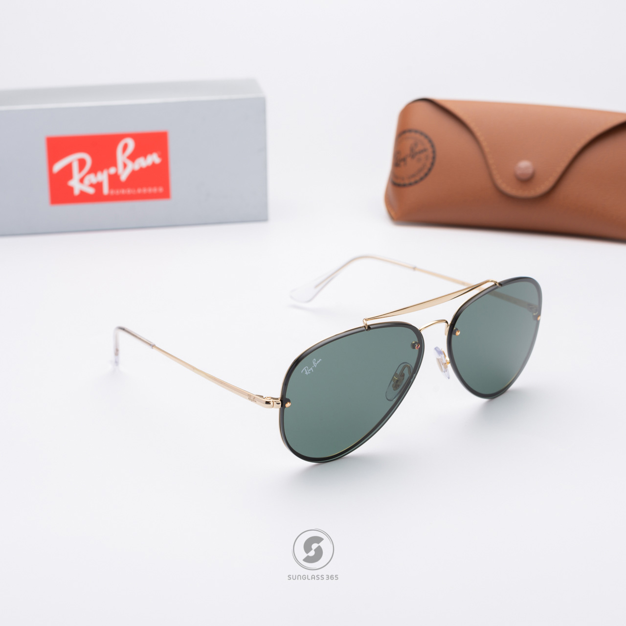 Ray Ban Aviator RB3584N 905071 GOLD Dark Green
