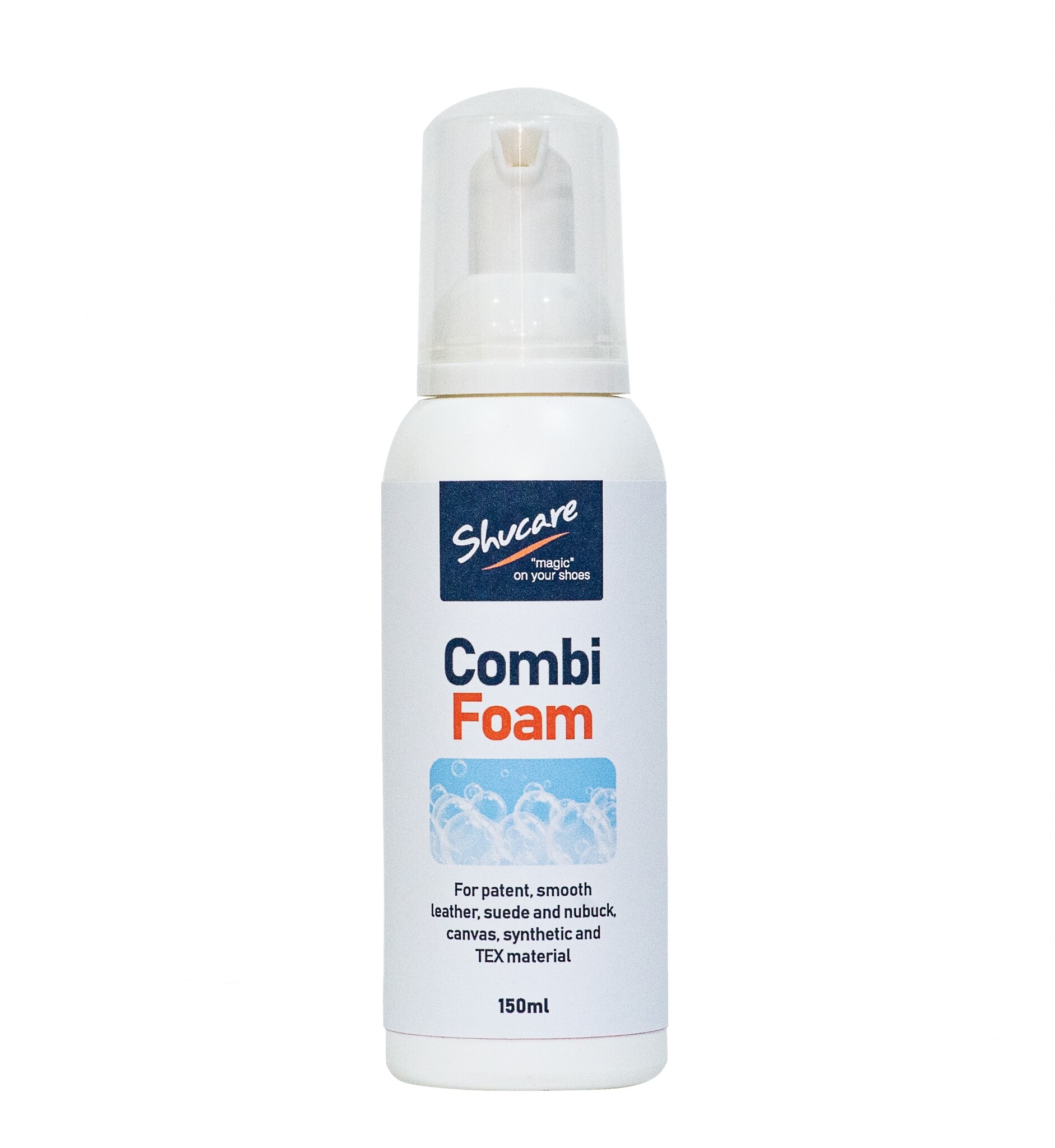 Shucare Combi Foam ( TRG Foam Cleaner เดิม ) 120 ml. โฟมทำความสะอาดหนังเรียบ หนังกลับ หนังนูบัค หนังจระเข้ หนังงู หนังแกะ ไม่ทำให้เครื่องหนังเกิดคราบเหลืองหรือกาวเสื่อมสภาพเร็ว