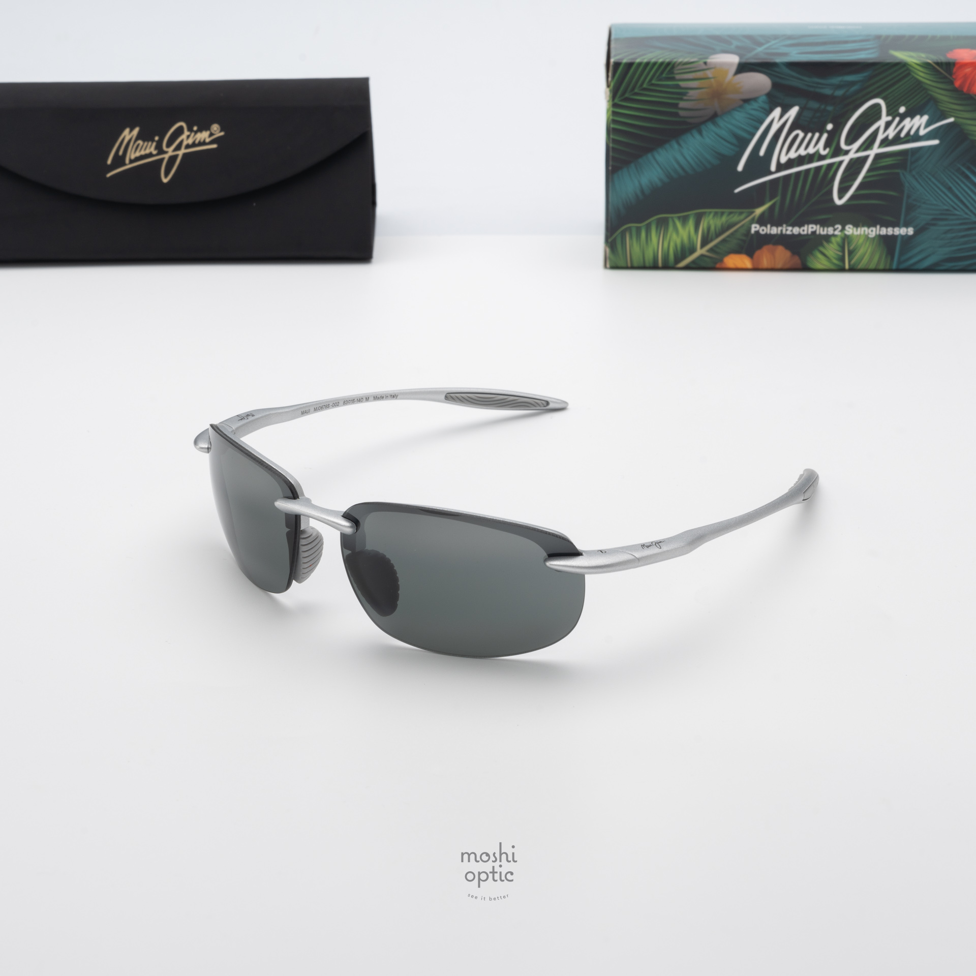 แว่นกันแดด Maui Jim HOOKIPA ULTRA MJ676 002 Neutral Grey