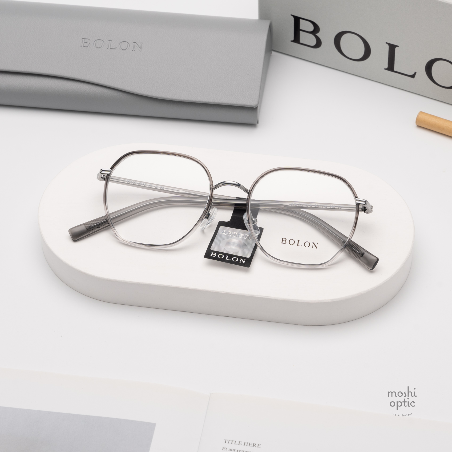 แว่นสายตา BOLON รุ่น Genoa BJ6173 B19 Silver Transparent