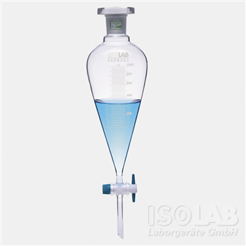 กรวยแยกสาร SEPARATING FUNNEL - PTFE STOPCOCK - GRADUATED - ISOLAB