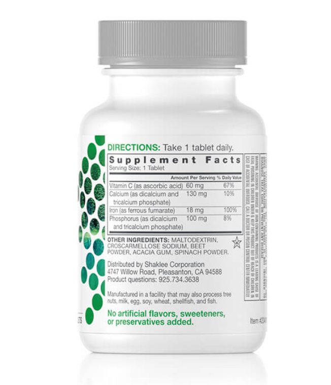 (พร้อมส่งในไทย) ป้องกันเลือดหนืด สร้างเม็ดเลือด Iron Plus C Complex 90 เม็ด — ธาตุเหล็กและวิตามินซีสูง