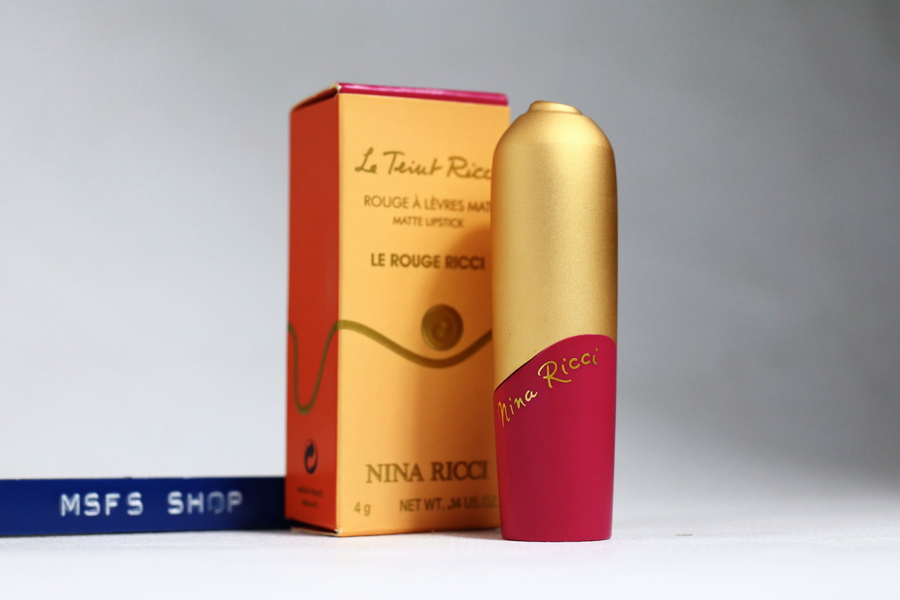 [Vintage] Nina Ricci Le Teuf Ricci Rouge A Levres Mat Matte Lipstick Le Rouge Ricci No.52 Les Grenats - เครื่องสำอาง Vintage