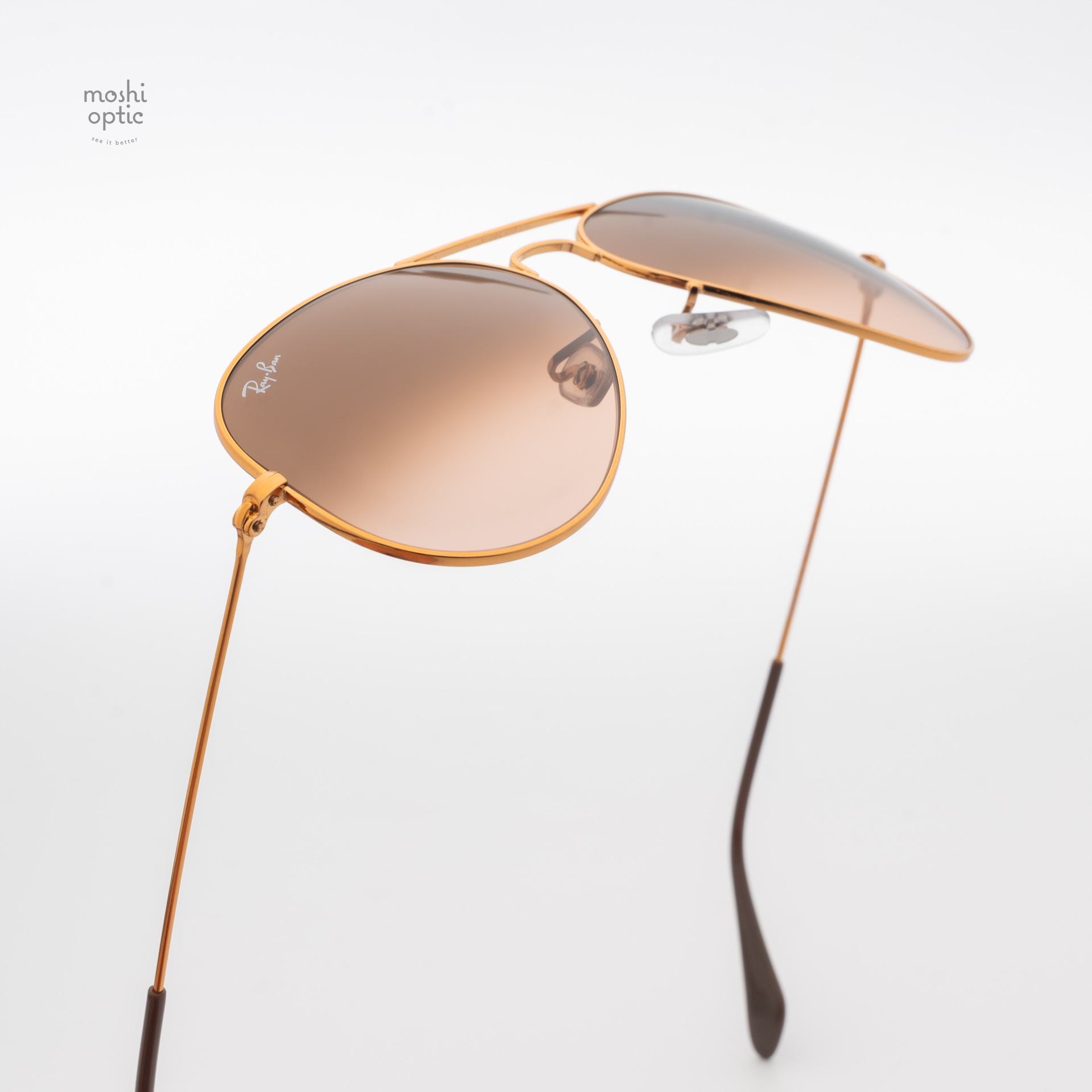 Ray-Ban RB3025 9001/A5 Aviator Shiny Light Bronze