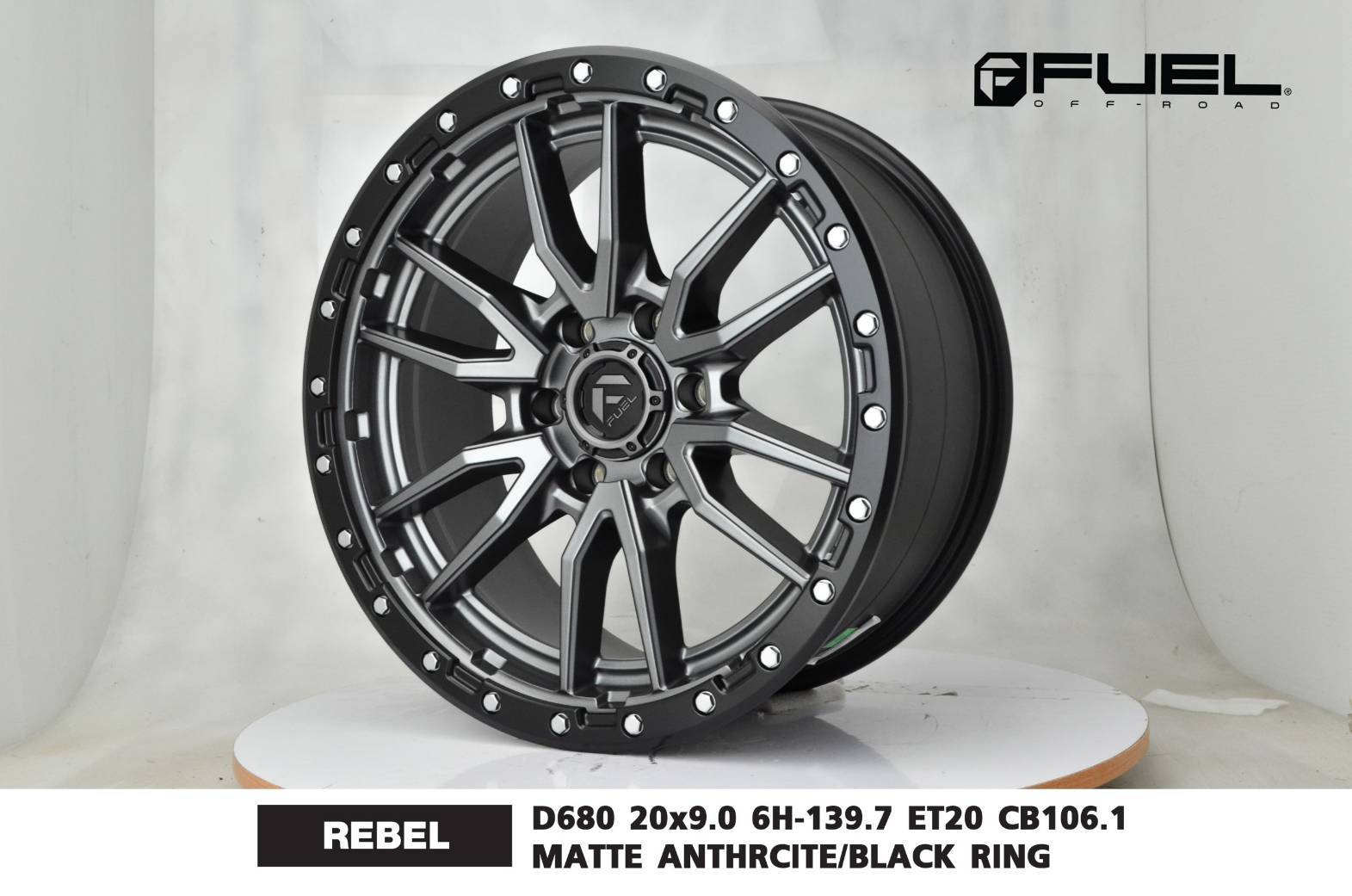 ล้อแม็ก USA. แท้ FUEL REBEL D680 20x9.0 6x139.7 ET+20 ราคาพิเศษ