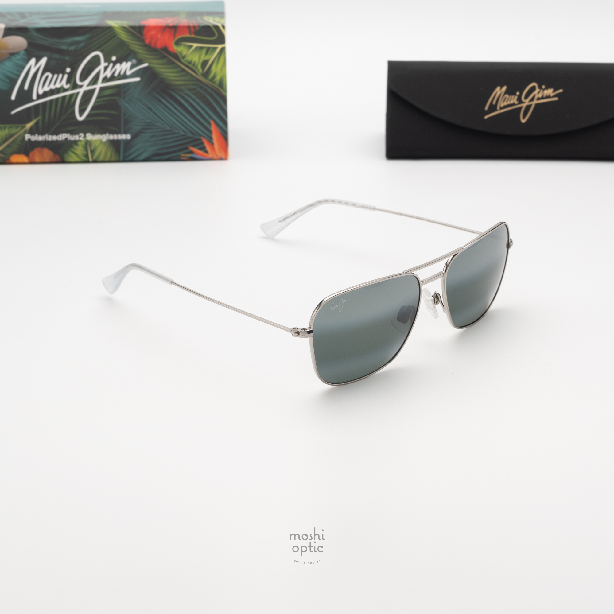 แว่นกันแดด Maui Jim Na'auao XL MJ H675 17 Neutral Grey Maui Pure