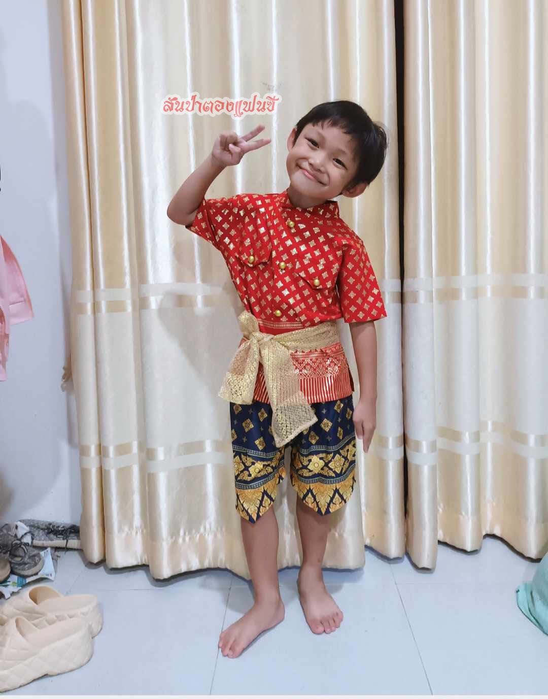 ชุดไทยเด็กผู้ชาย ชุดท่านขุน ขุนแผน ชุดพี่หมื่น ชุดไทยย้อนยุคเด็ก