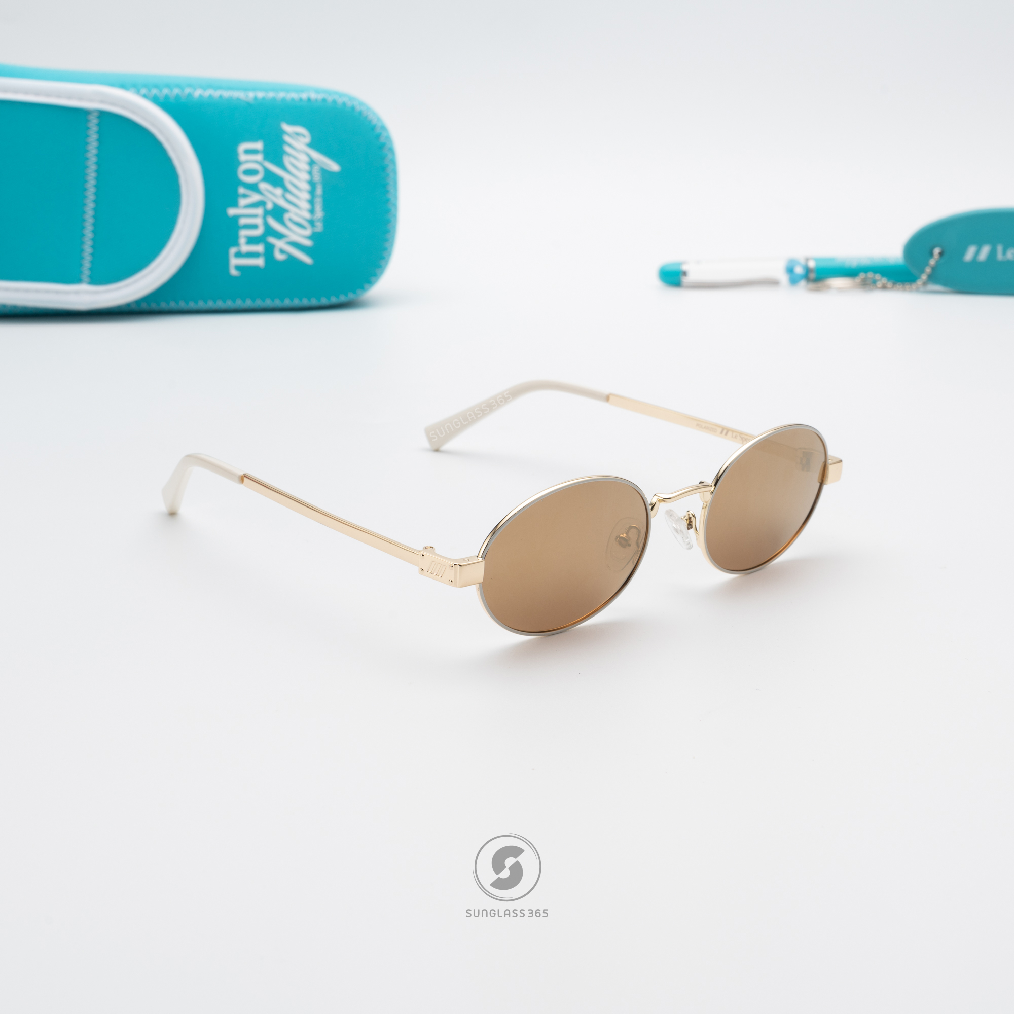 แว่นกันแดด Le Specs LSP2465413 POSEIDON LTD ETD / Gold Ivory Polarised