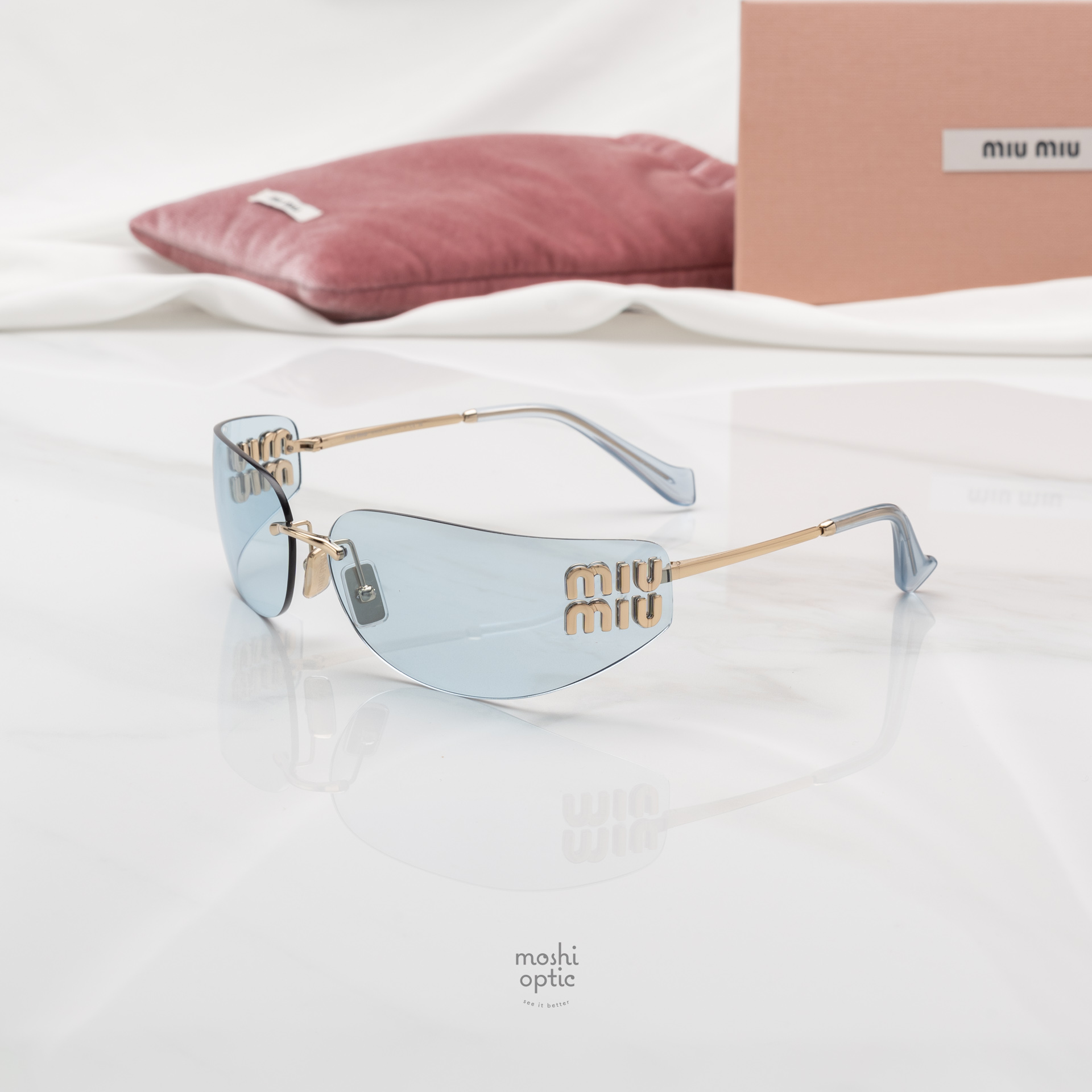 แว่นกันแดด Miu Miu MUA51S ZVN10P สำเนา