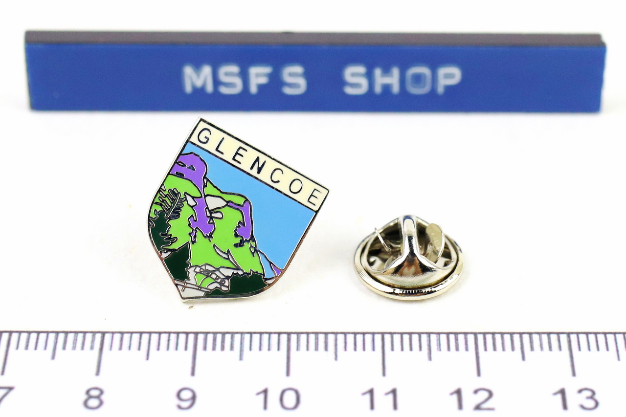 [มือสอง] เข็มกลัดโลหะ Vintage Enamel Pin ลาย GLENCOE - โกดังญี่ปุ่น